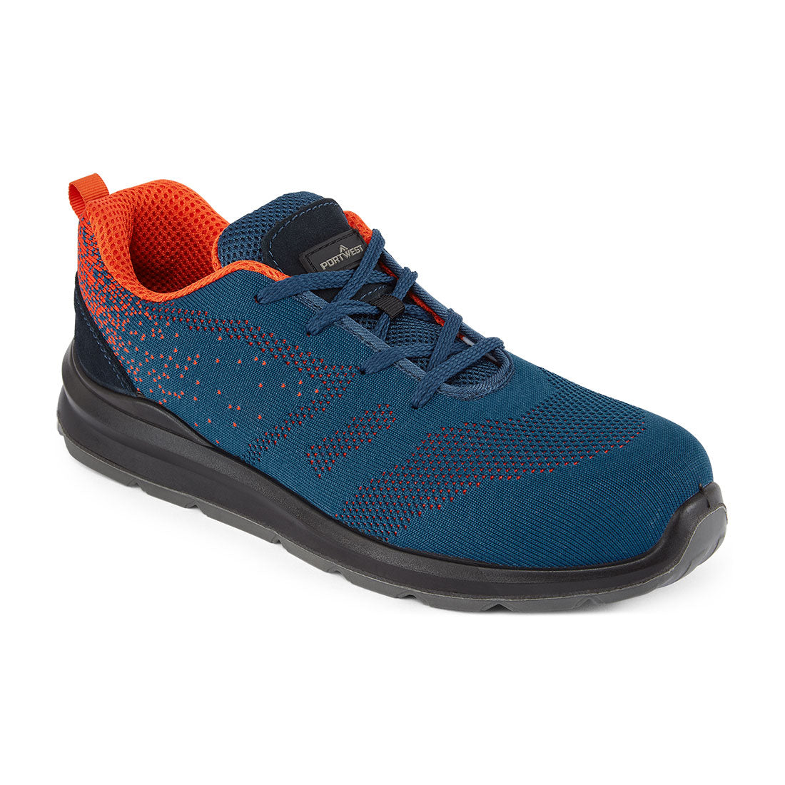 Portwest Steel Textile Trainer S1P FO SR in Blue/Orange, image 2