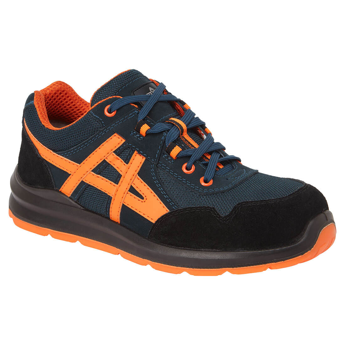 Portwest Steel Leather and Textile Trainer S1 FO SR in Blue, image 2