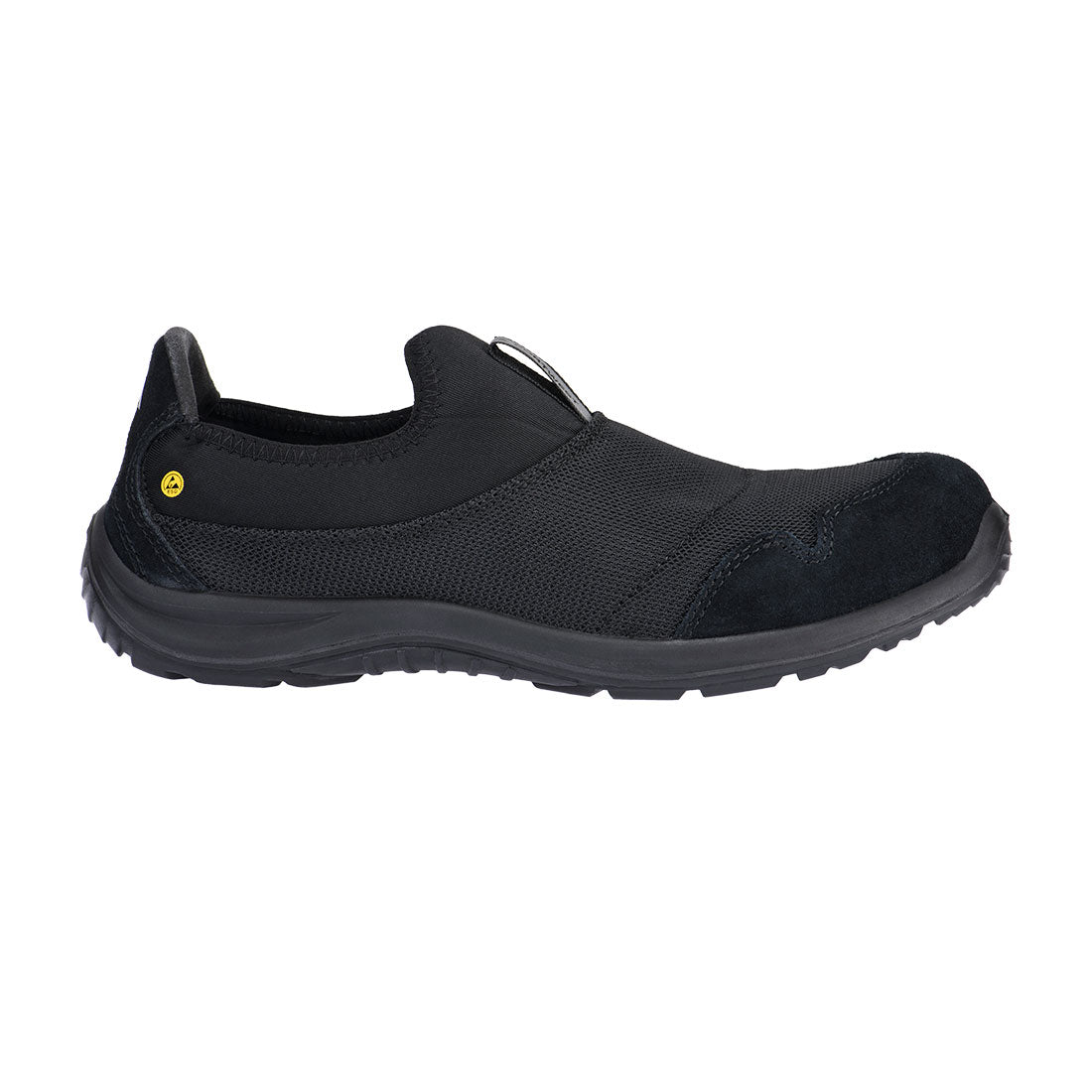 Portwest Steel Textile Slip On Shoe S1P SR FO ESD in Black, main product image