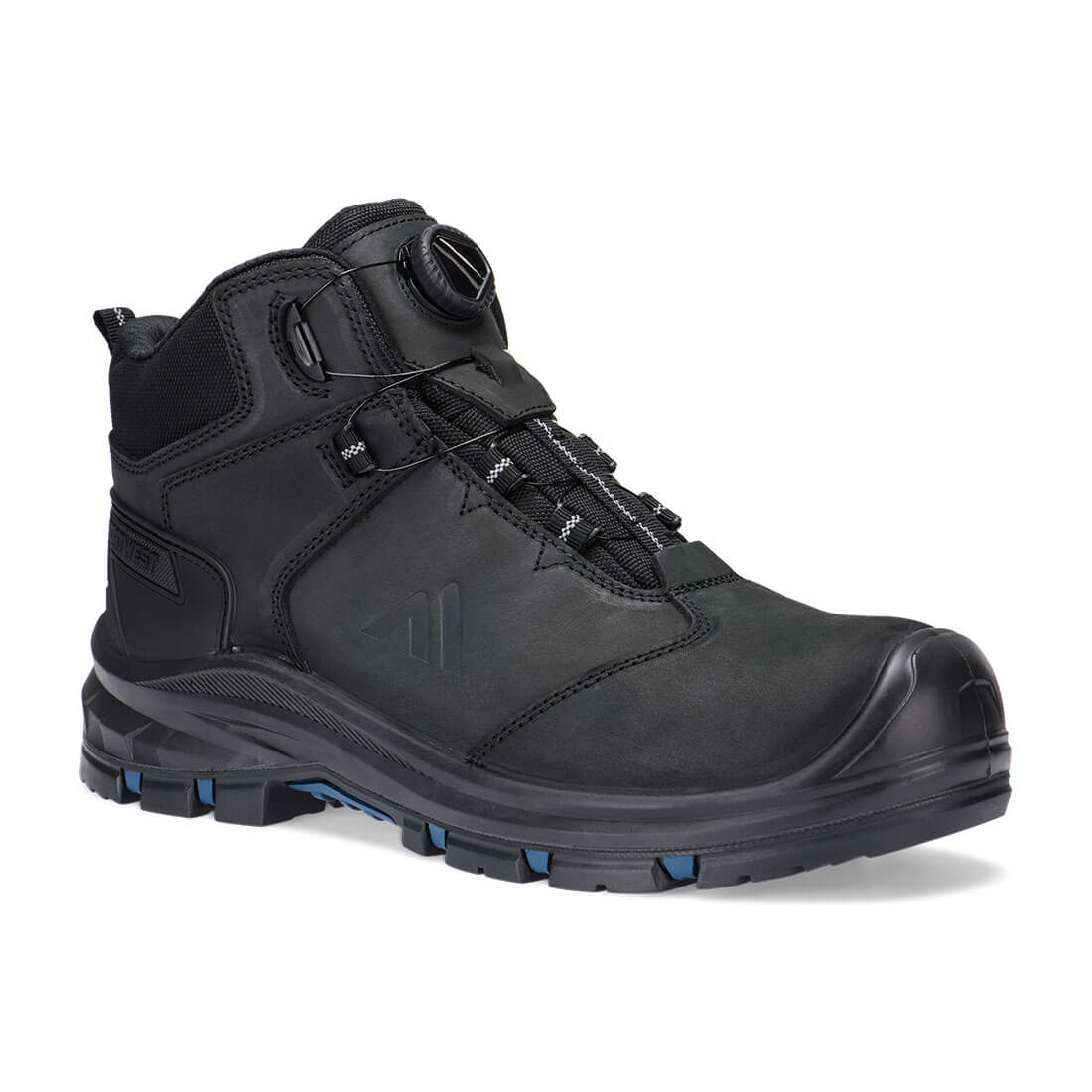 Portwest Composite Wire Lace Leather Mid Boot S7S HRO FO SC LG SR in Black, main product image