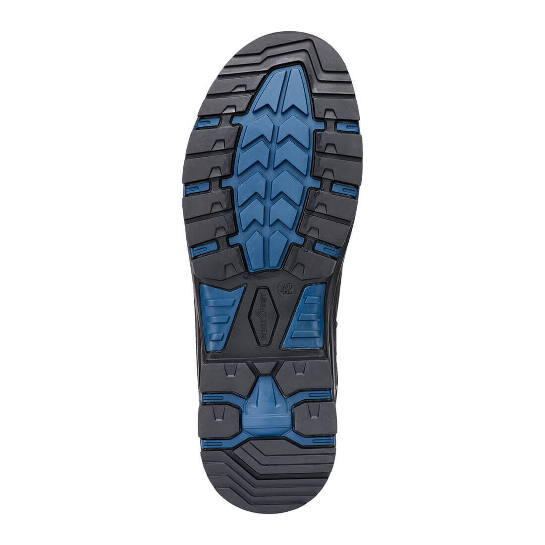 Portwest FV05 Composite Wire Lace Leather Mid Boot S7S HRO FO SC LG SR in Black, back view