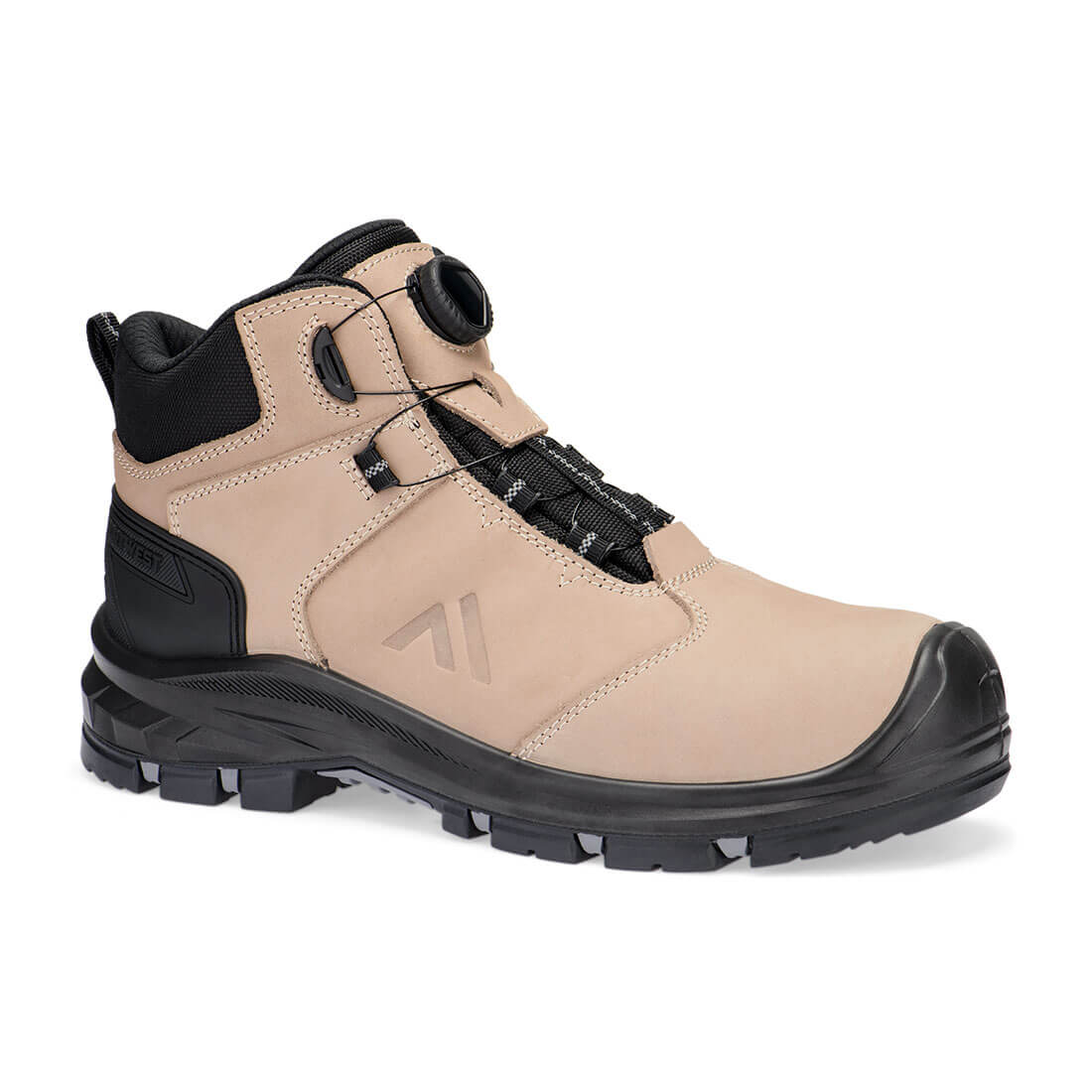 Portwest Composite Wire Lace Leather Mid Boot S7S HRO FO SC LG SR in Stone, image 2