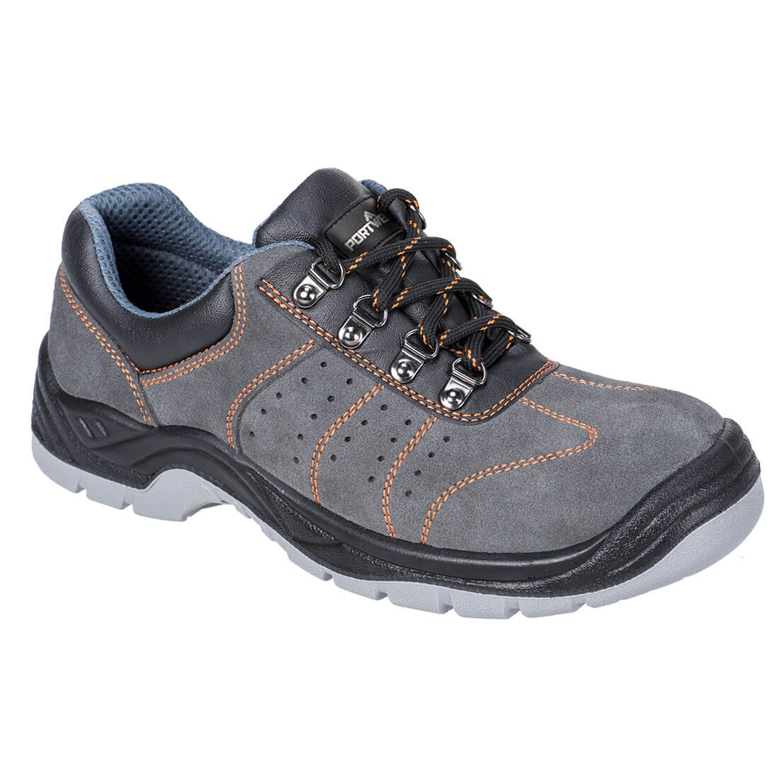 Portwest Steel Suede Leather Low Shoe S1P SR FO in Grey, image 2