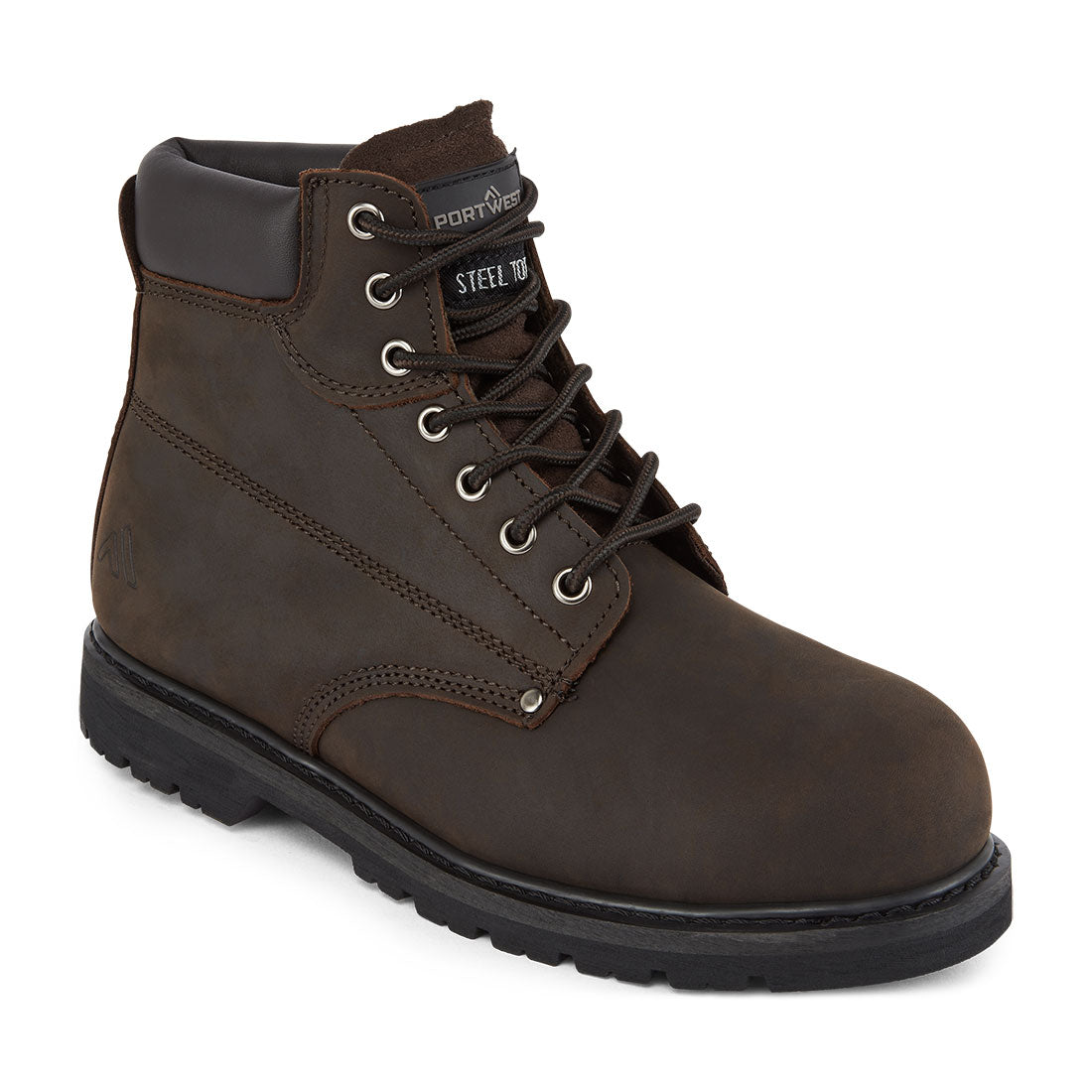Portwest Steel Leather Welted Ankle Boot SB HRO in Brown, main product image