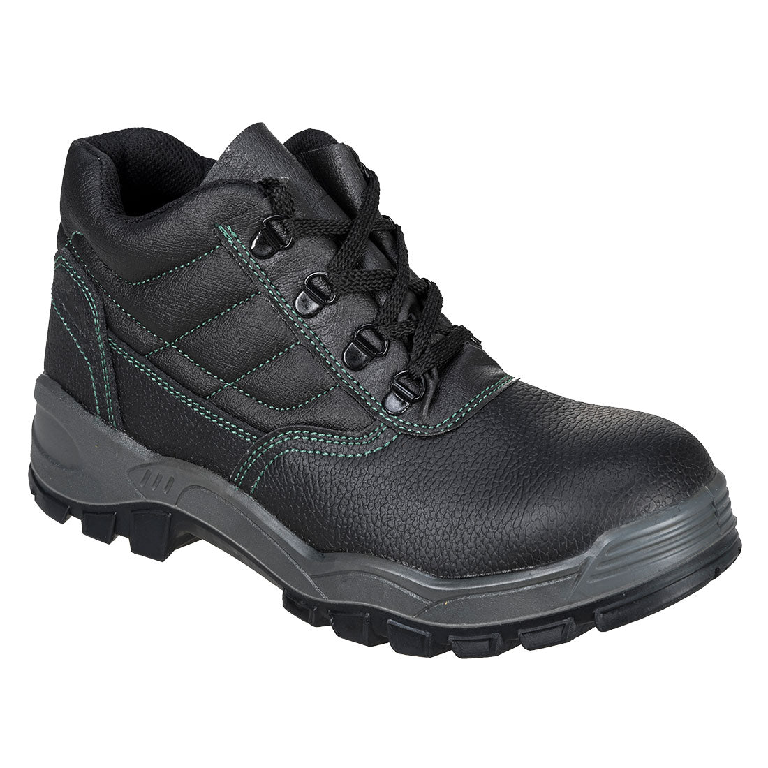 Portwest Steel Split Leather Ankle Boot S1 SR in Black, main product image