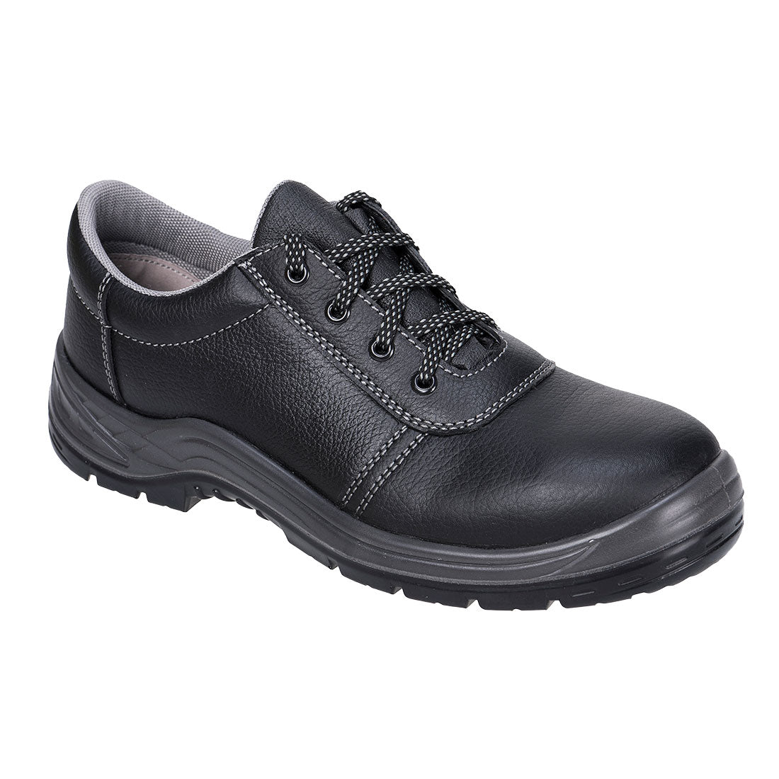 Portwest Steel Leather Low Shoe S3 SRC in Black, main product image
