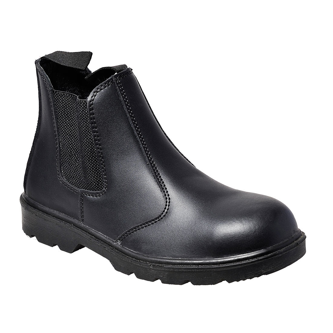Portwest Steel Leather Dealer Boot S1P FO SR in Black, main product image