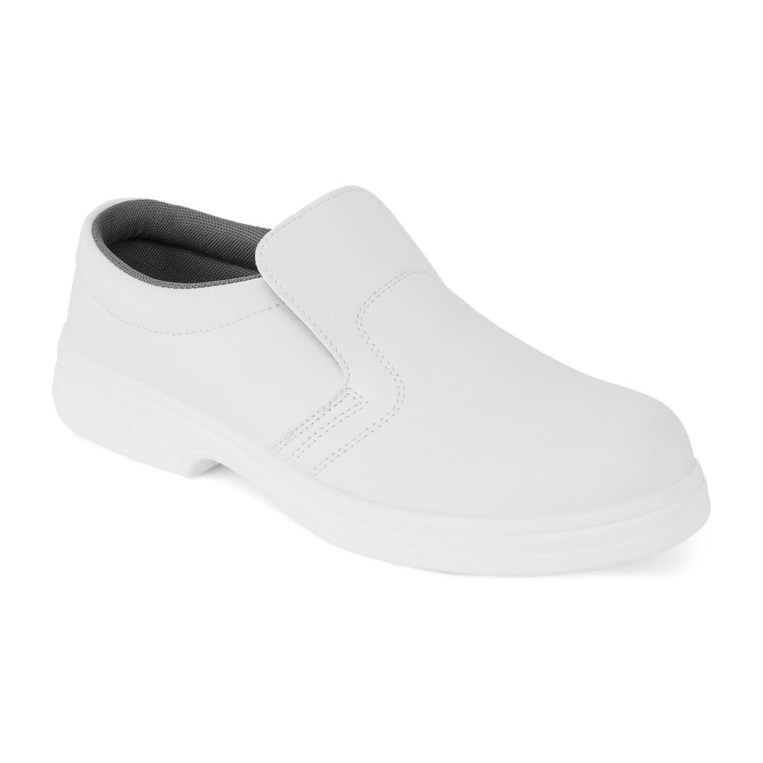 Portwest Occupational Microfibre Slip On Shoe O2 FO SR in White, main product image
