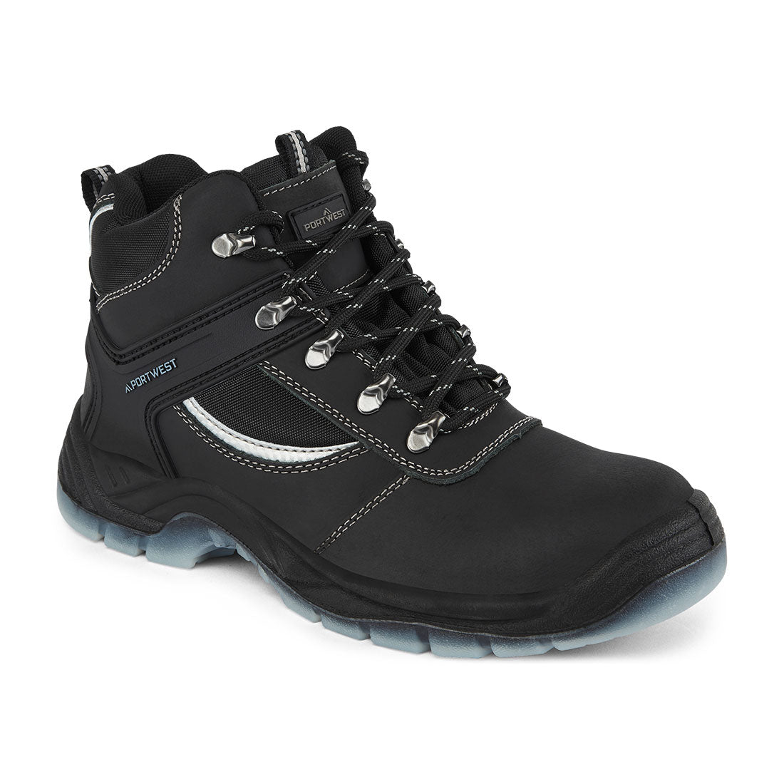 Portwest Steel Leather Hiker Boot S3 SR FO in Black, main product image