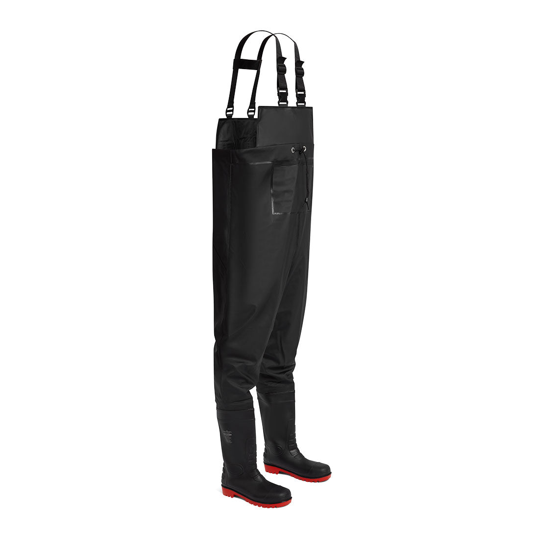 Portwest Steel PVC Chest Wader S5 FO in Black, main product image