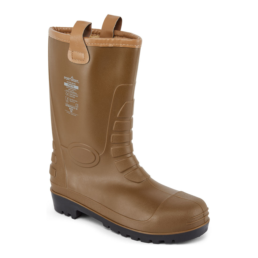 Portwest Steel PVC Rigger Boot S5 FO CI in Tan, image 2