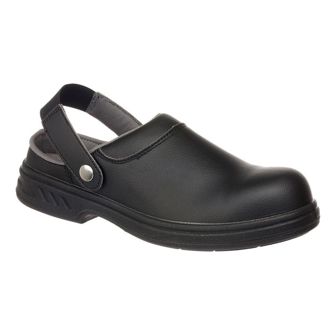 Portwest Steel Microfibre Clog SB FO SR WPA E A in Black, main product image