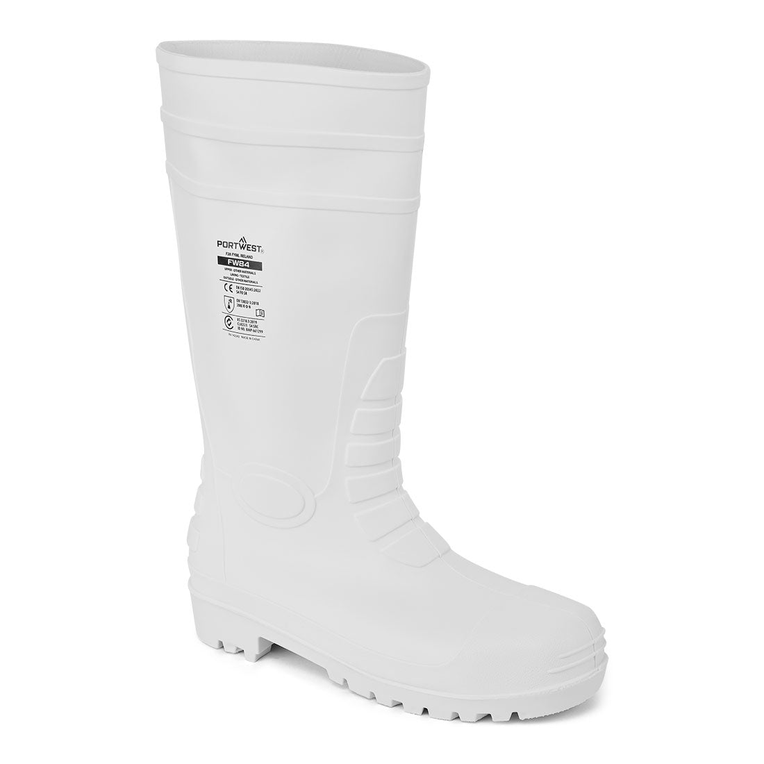 Portwest Steel PVC Food Wellington S4 FO in White, main product image