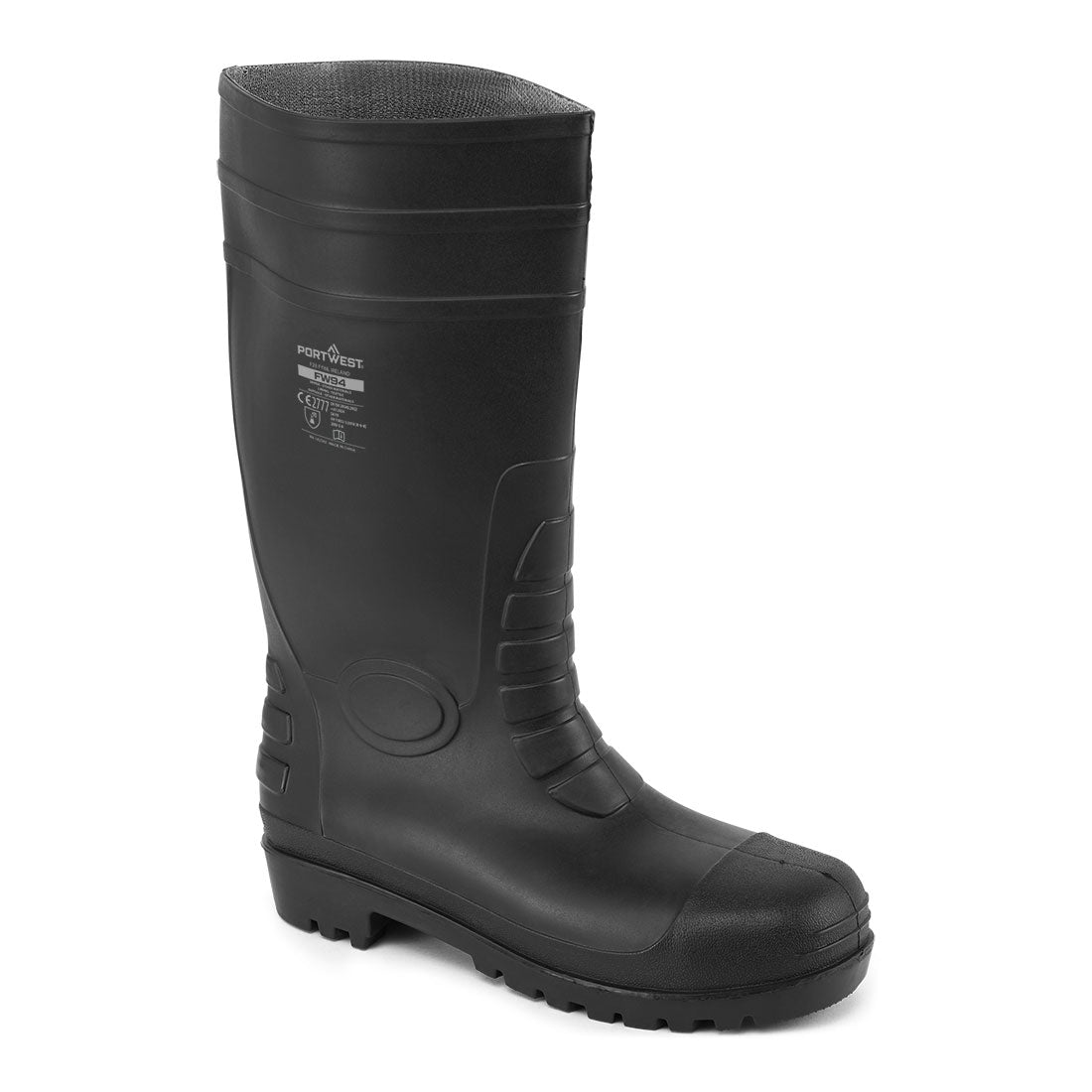 Portwest Steel PVC Classic Wellington S4 FO in Black, main product image