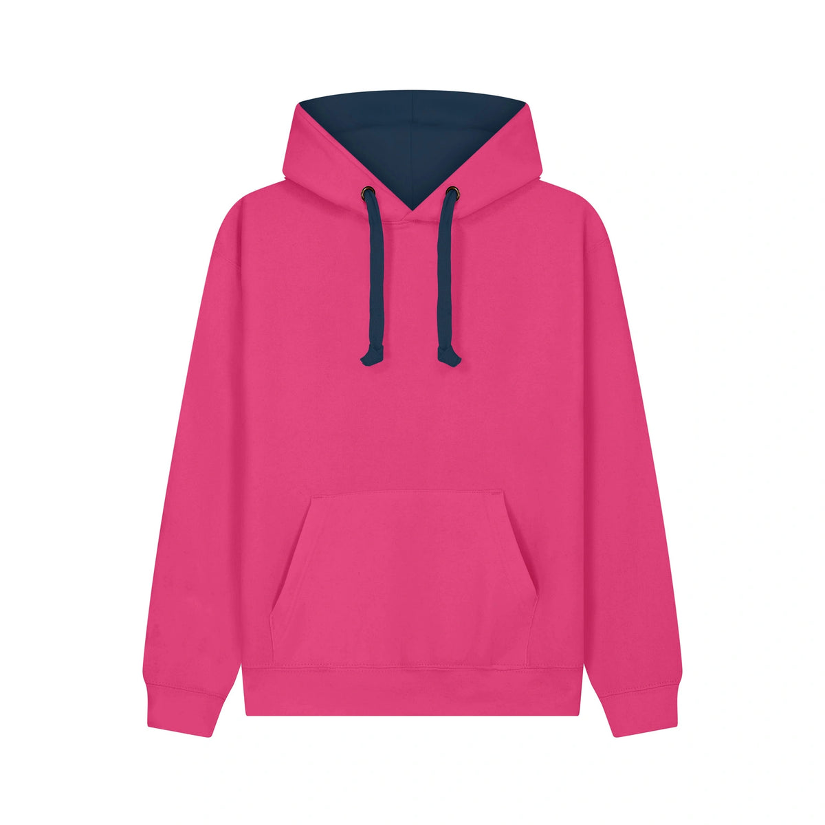Cotton Ridge W73 Eclipse Premium contrast Hoodie in Fuchsia/Navy