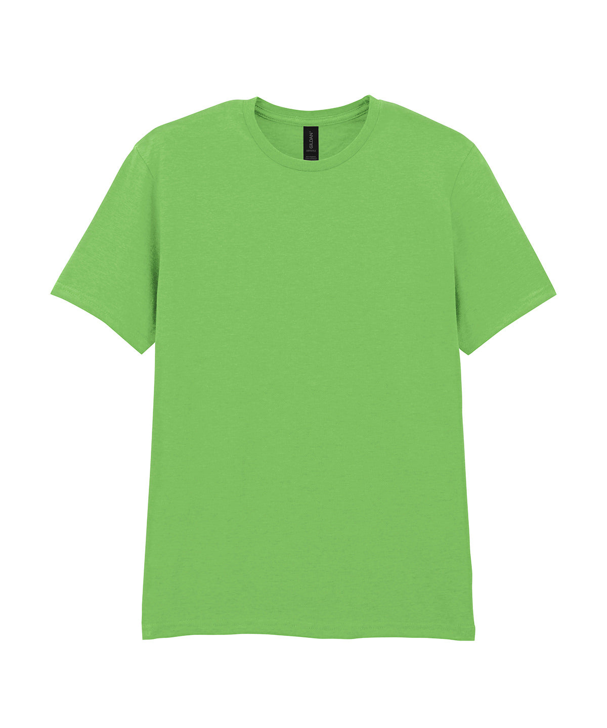 Gildan Softstyle adult ringspun t-shirt in Lime, front view
