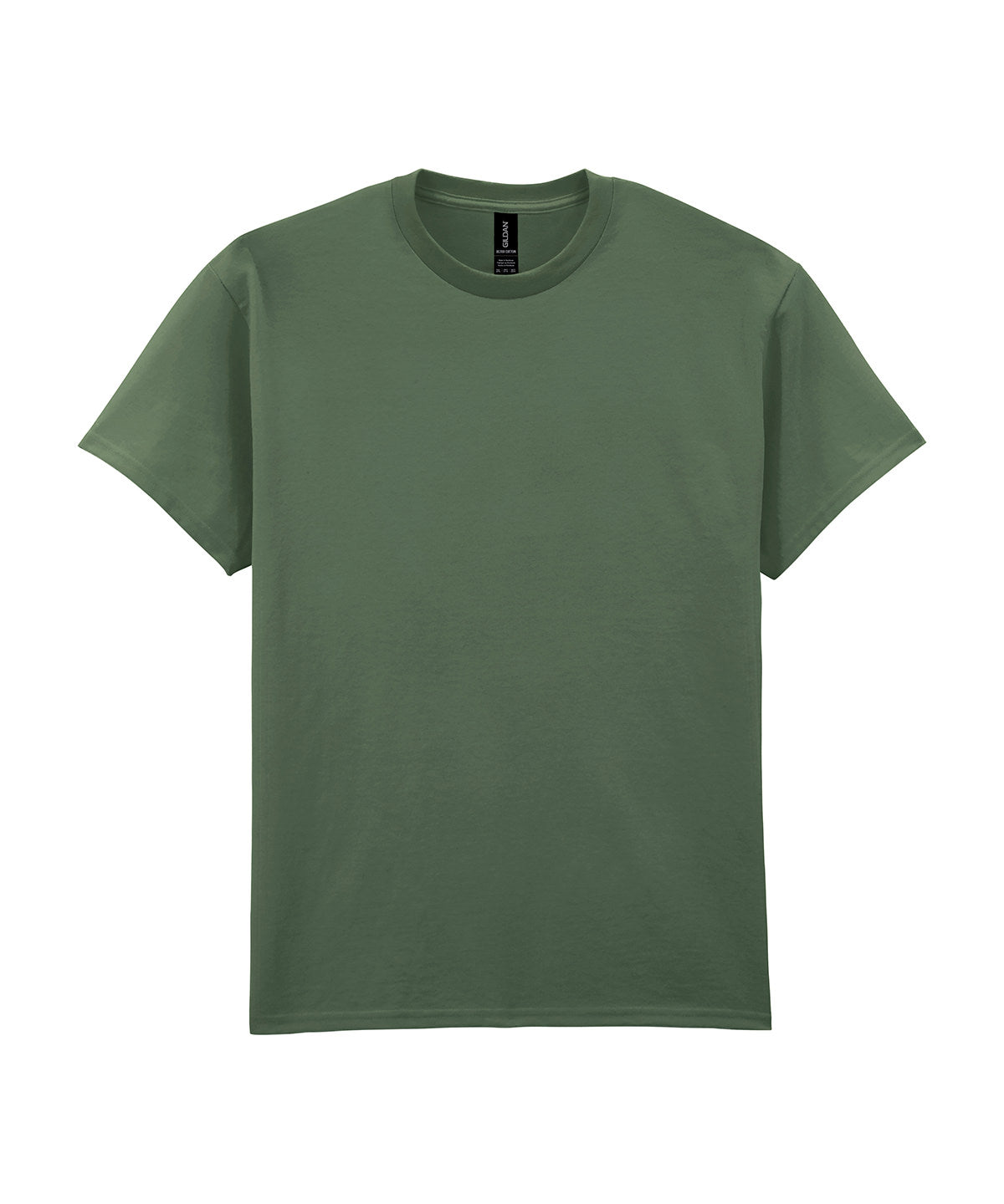 Gildan Ultra Cotton adult t-shirt in Military Green, front view