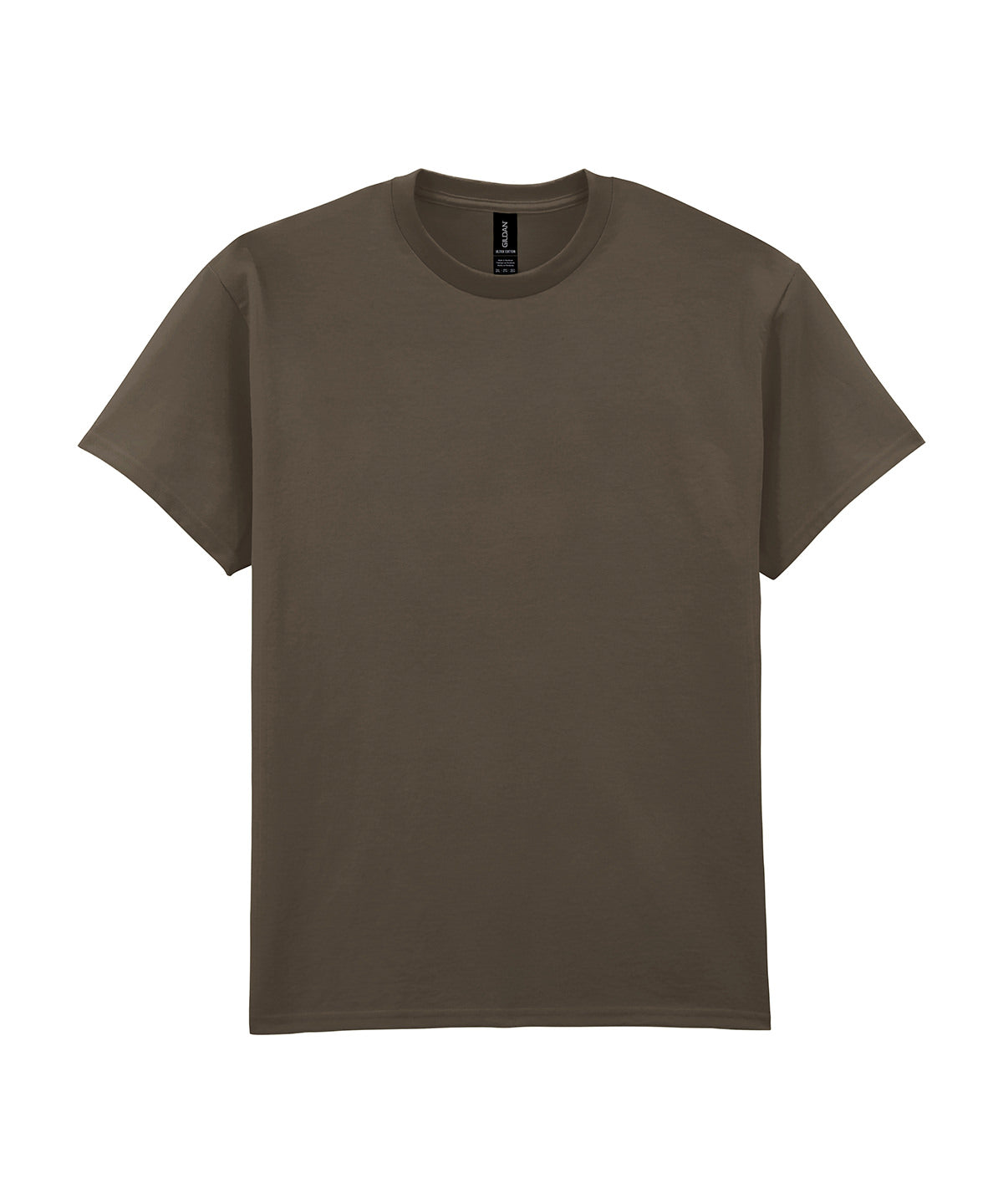 Gildan Ultra Cotton adult t-shirt in Olive, front view