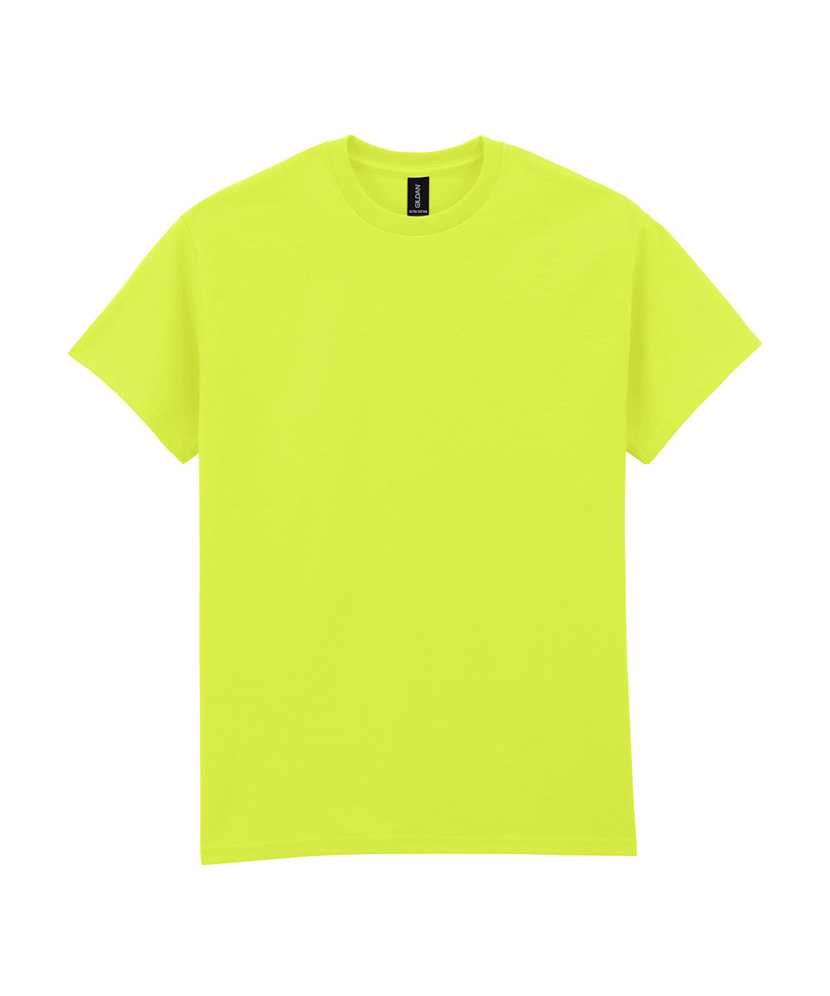 Gildan Ultra Cotton adult t-shirt in Safety Green, front view