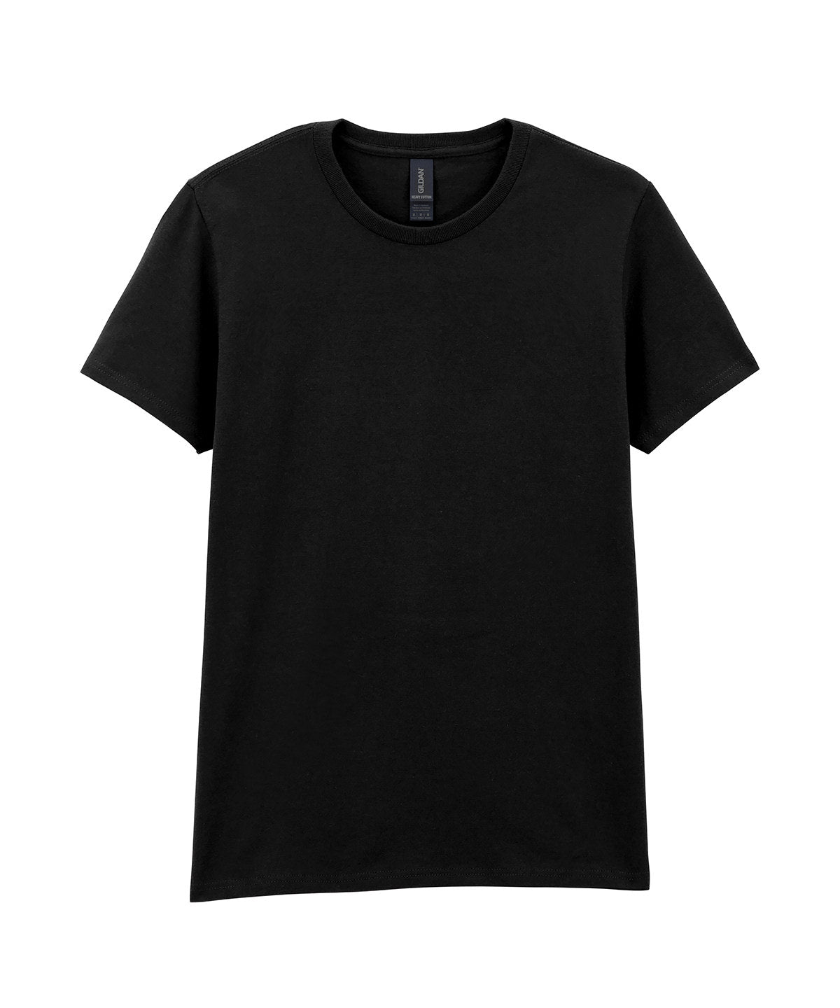 Gildan Heavy Cotton women's t-shirt in Black, front view