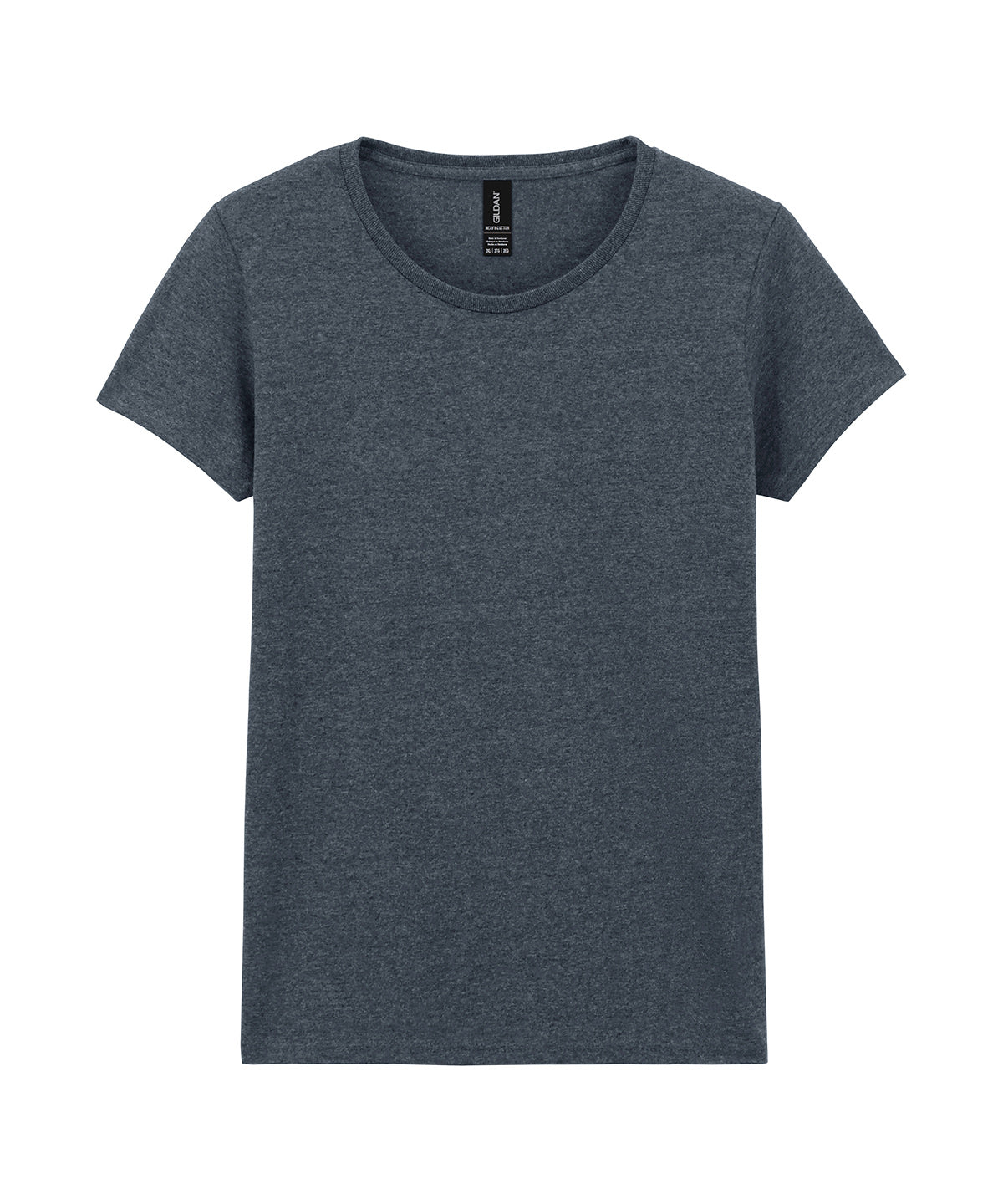 Gildan Heavy Cotton women's t-shirt in Dark Heather, front view