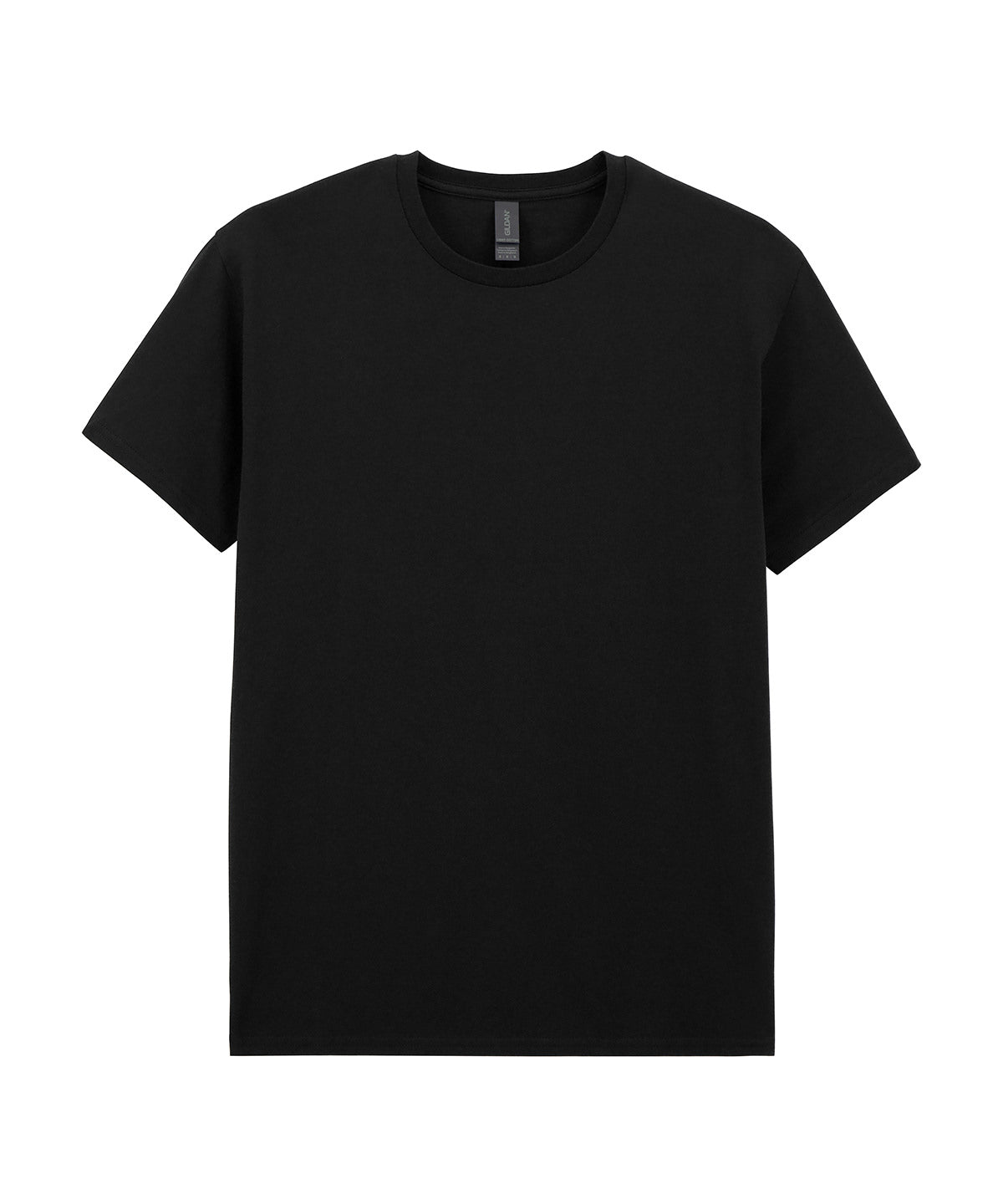 Gildan Light cotton adult t-shirt in Black, front view