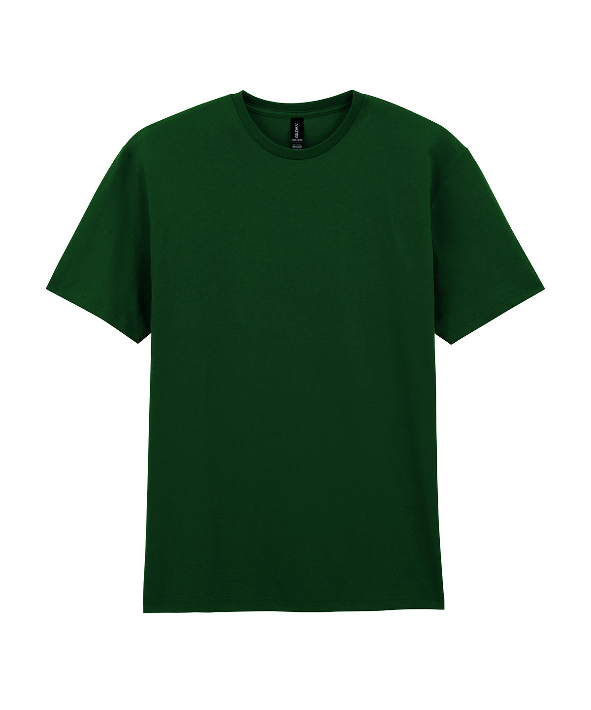 Gildan Light cotton adult t-shirt in Forest Green, front view