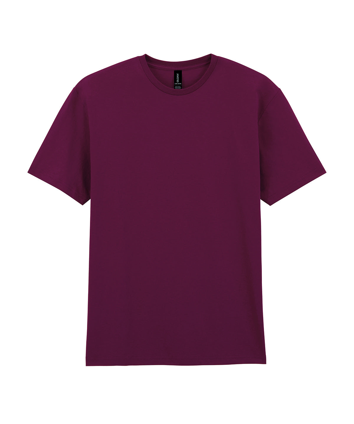 Gildan Light cotton adult t-shirt in Maroon, front view
