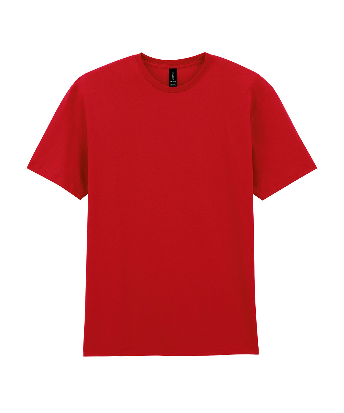 Gildan Light cotton adult t-shirt in Red, front view