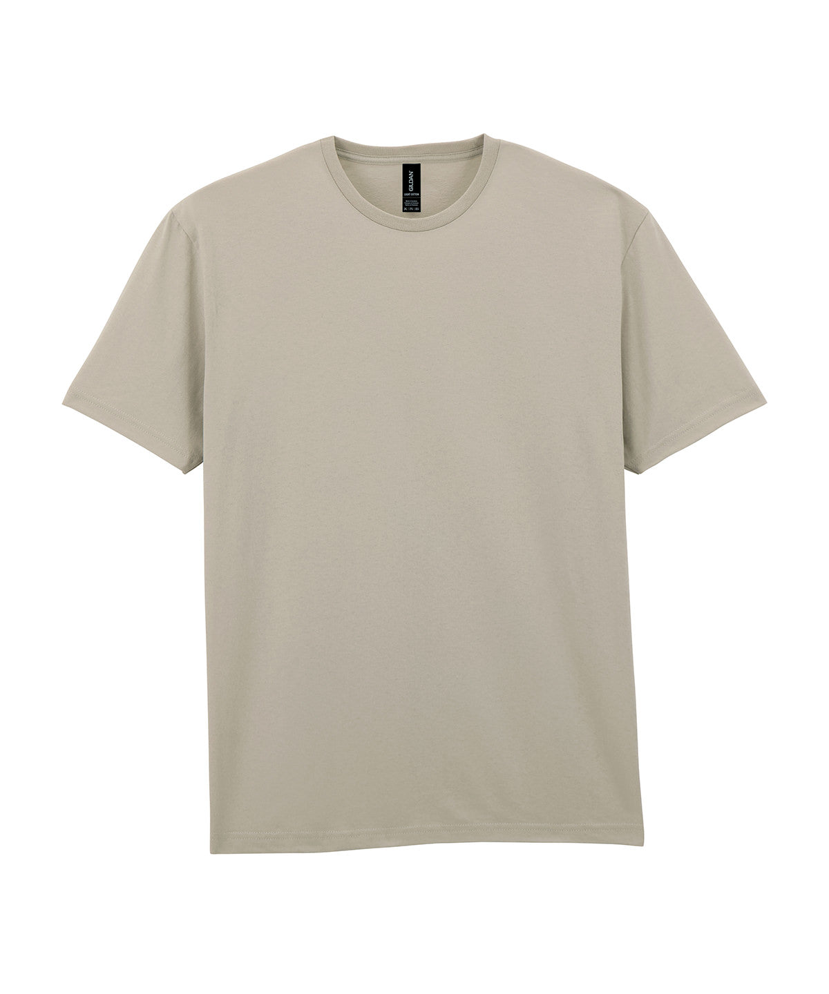 Gildan Light cotton adult t-shirt in Sand, front view