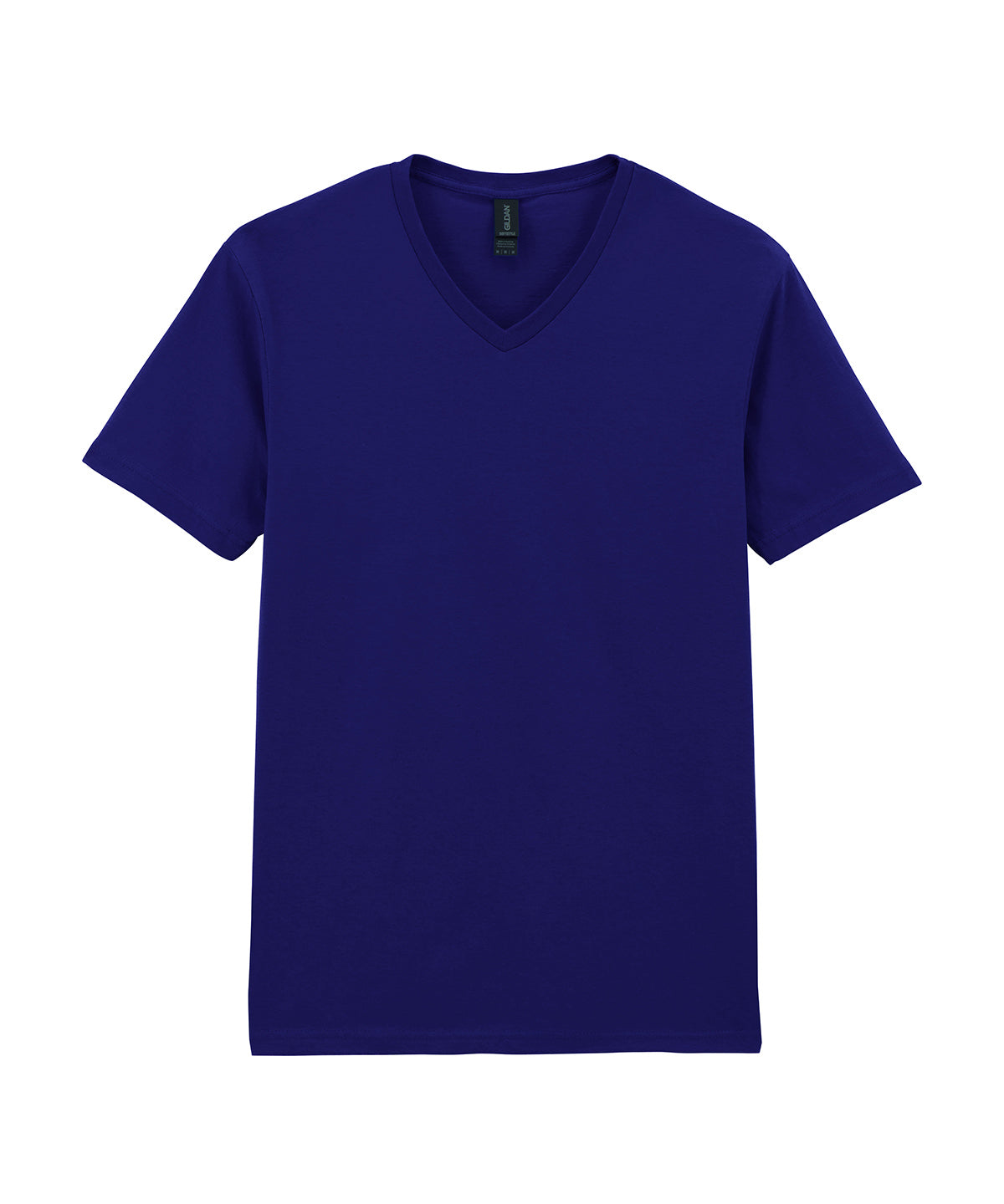 Gildan Softstyle v-neck t-shirt in Navy, front view