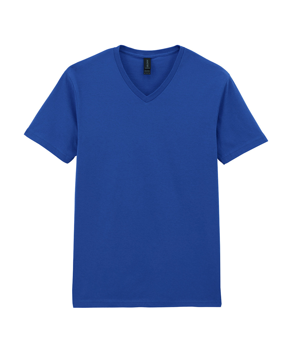 Gildan Softstyle v-neck t-shirt in Royal, front view