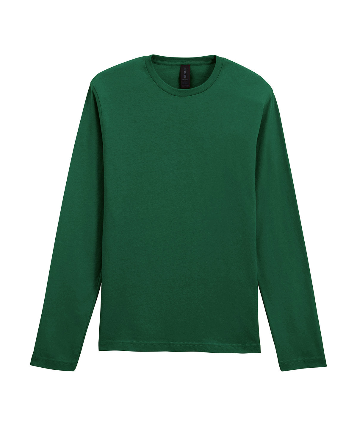Gildan Softstyle long sleeve t-shirt in Fan Dark Green, front view