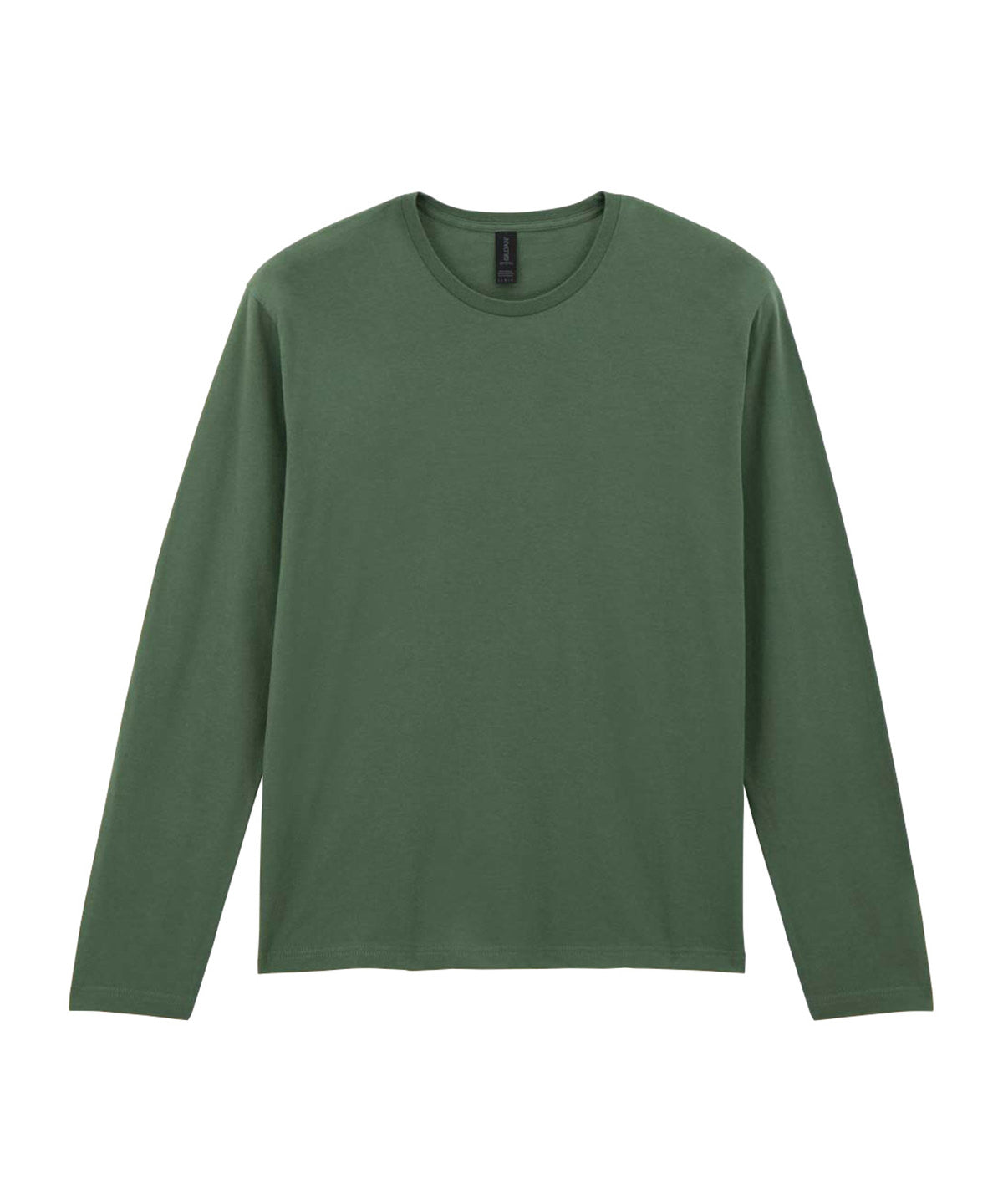 Gildan Softstyle long sleeve t-shirt in Military Green, front view