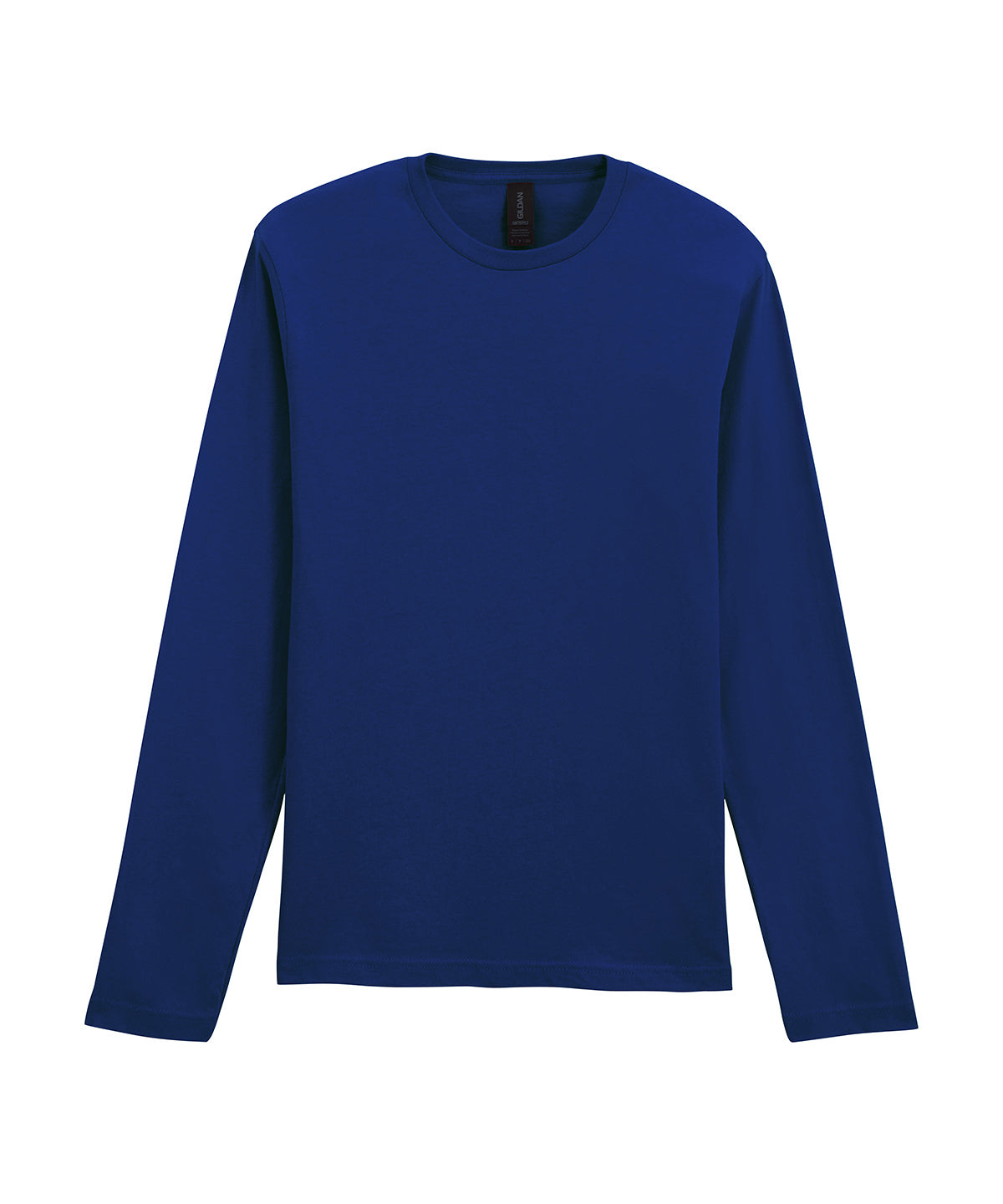 Gildan Softstyle long sleeve t-shirt in Navy, front view