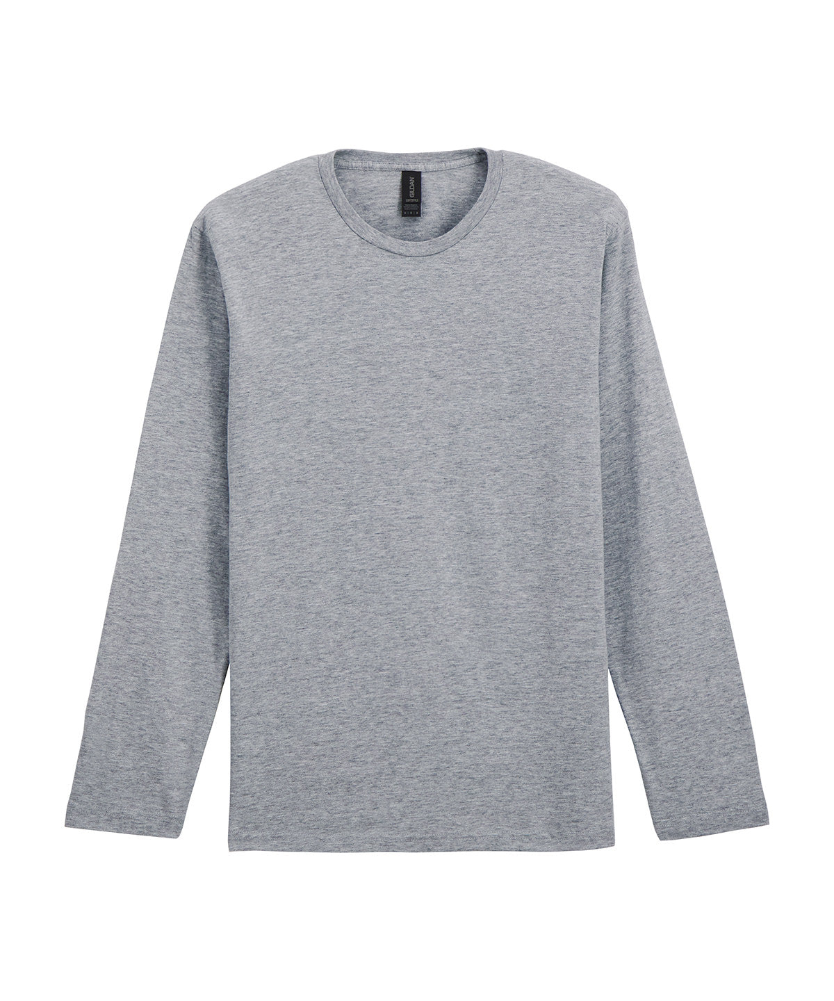 Gildan Softstyle long sleeve t-shirt in Sports Grey, front view