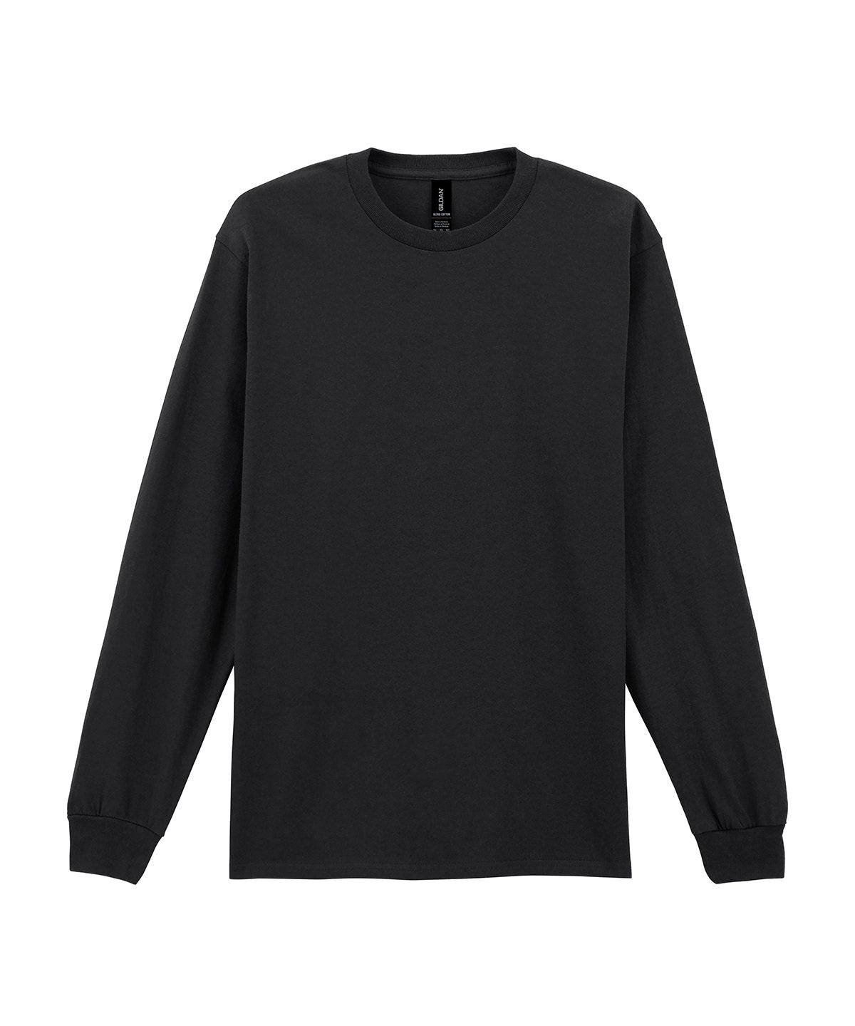 Gildan Ultra Cotton adult long sleeve t-shirt in Black†, front view