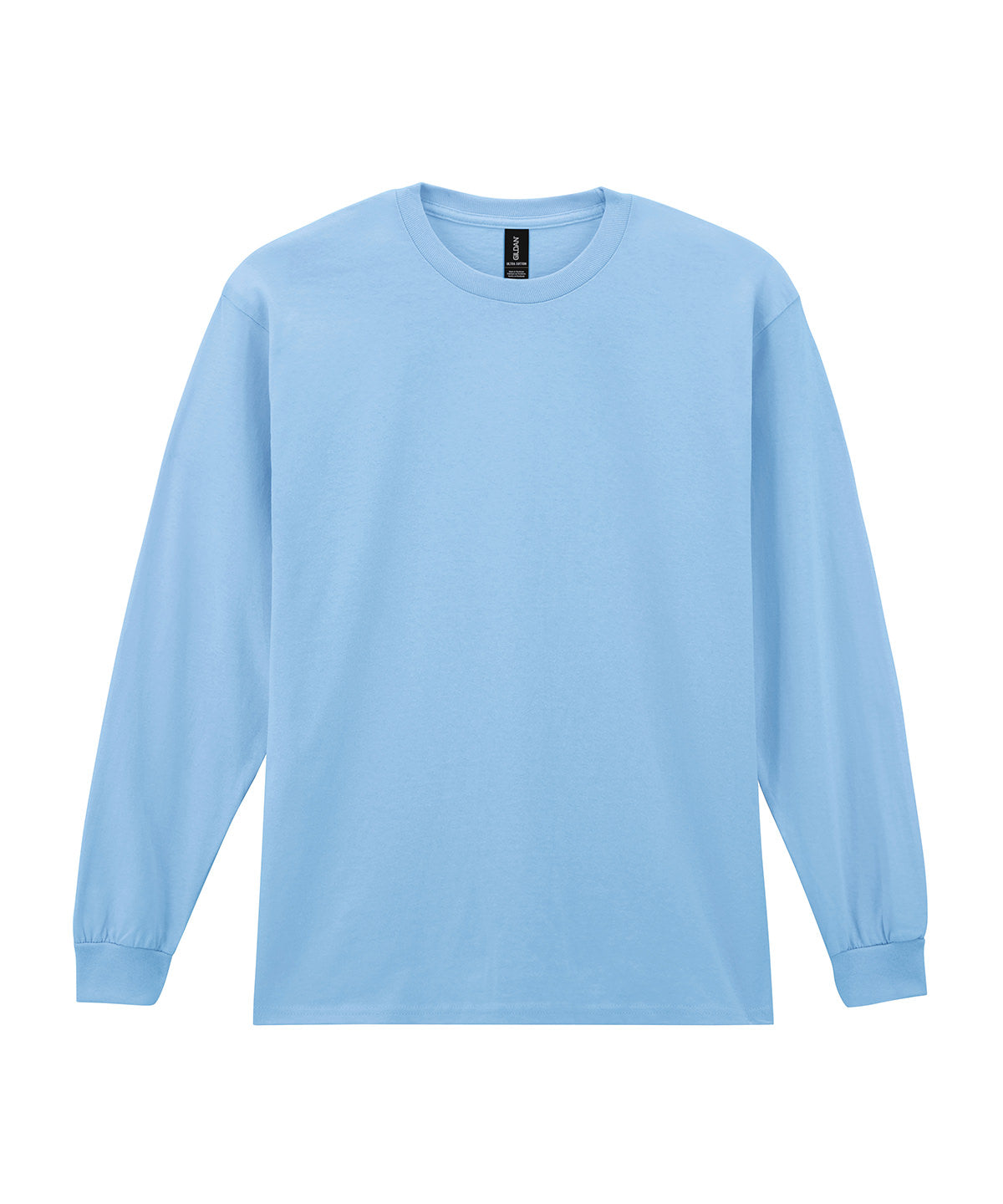 Gildan Ultra Cotton adult long sleeve t-shirt in Light Blue, front view