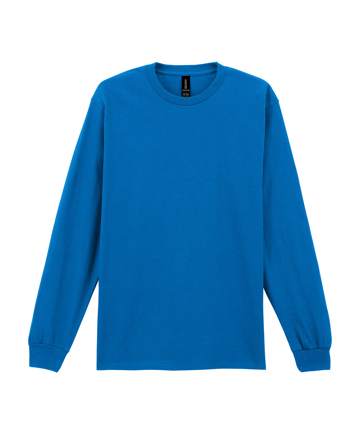 Gildan Ultra Cotton adult long sleeve t-shirt in Royal, front view