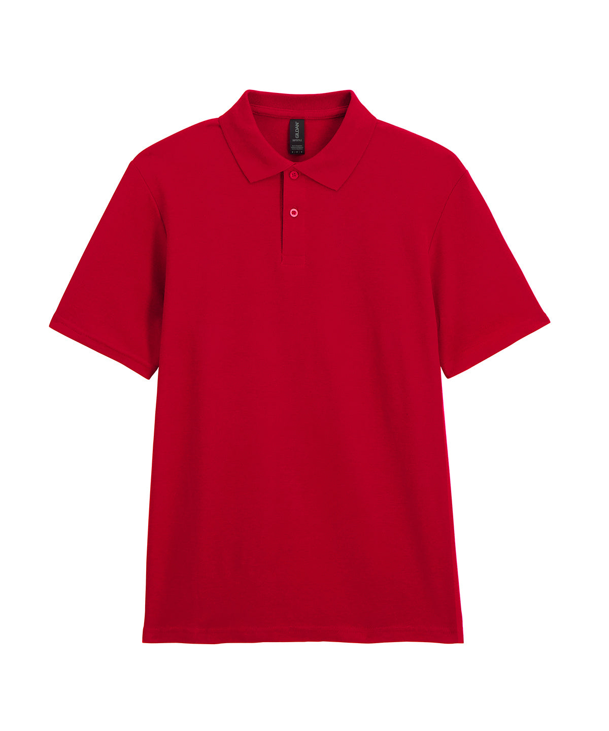 Gildan Softstyle adult double piqué polo in Cherry Red, front view