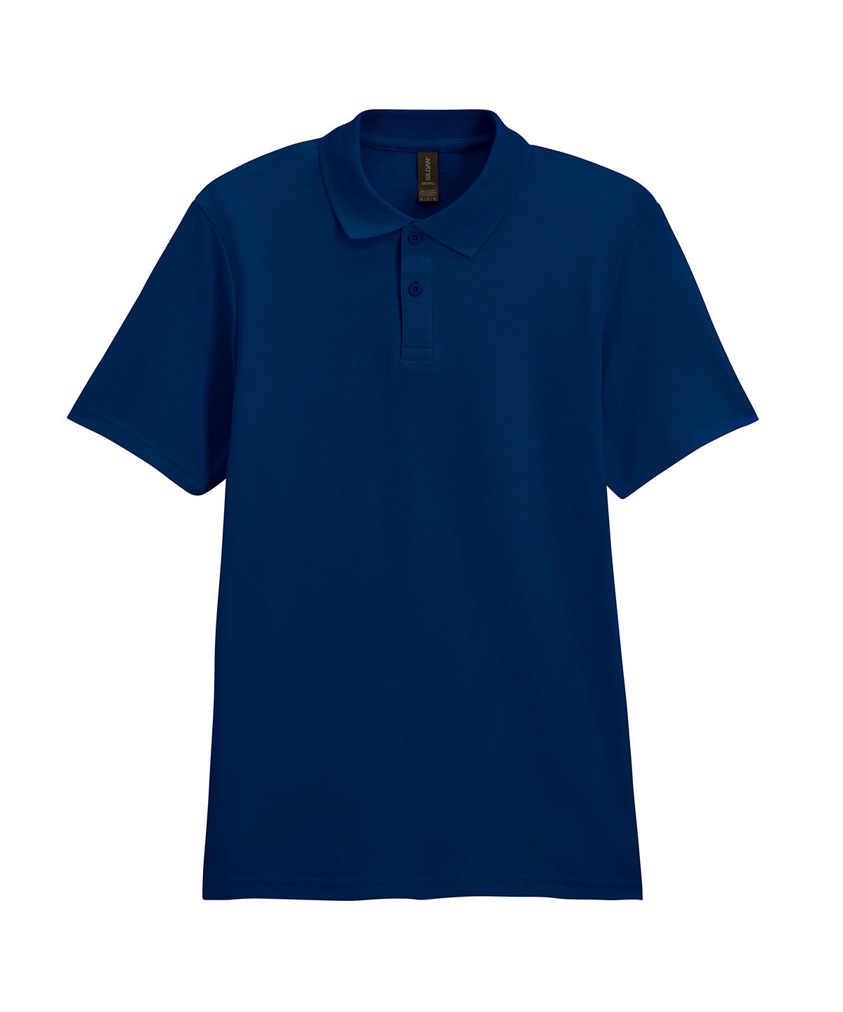 Gildan Softstyle adult double piqué polo in Navy, front view