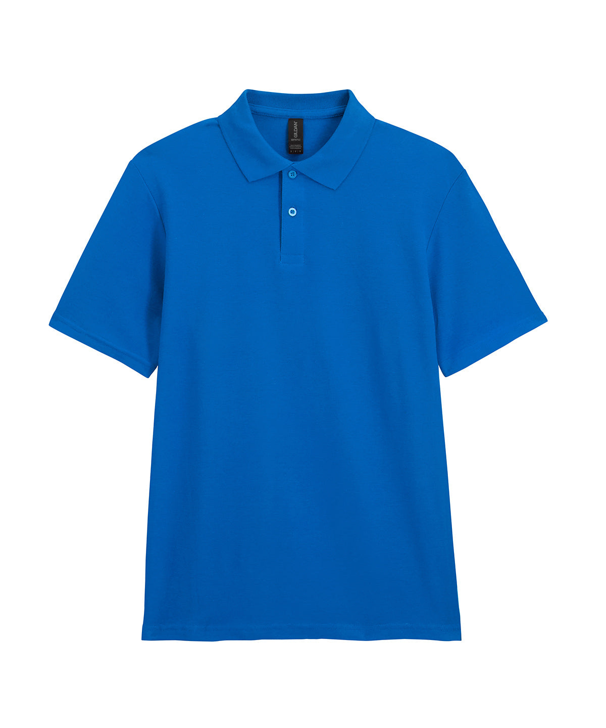 Gildan Softstyle adult double piqué polo in Royal, front view