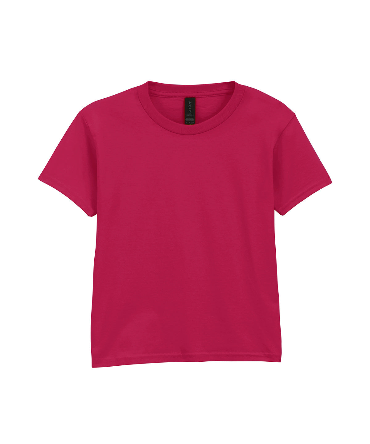 Gildan Softstyle youth ringspun t-shirt in Cardinal Red, front view