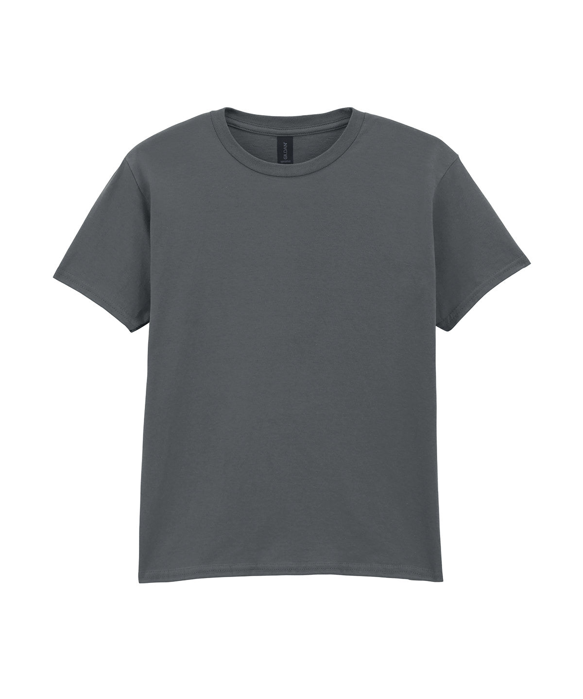 Gildan Softstyle youth ringspun t-shirt in Charcoal, front view