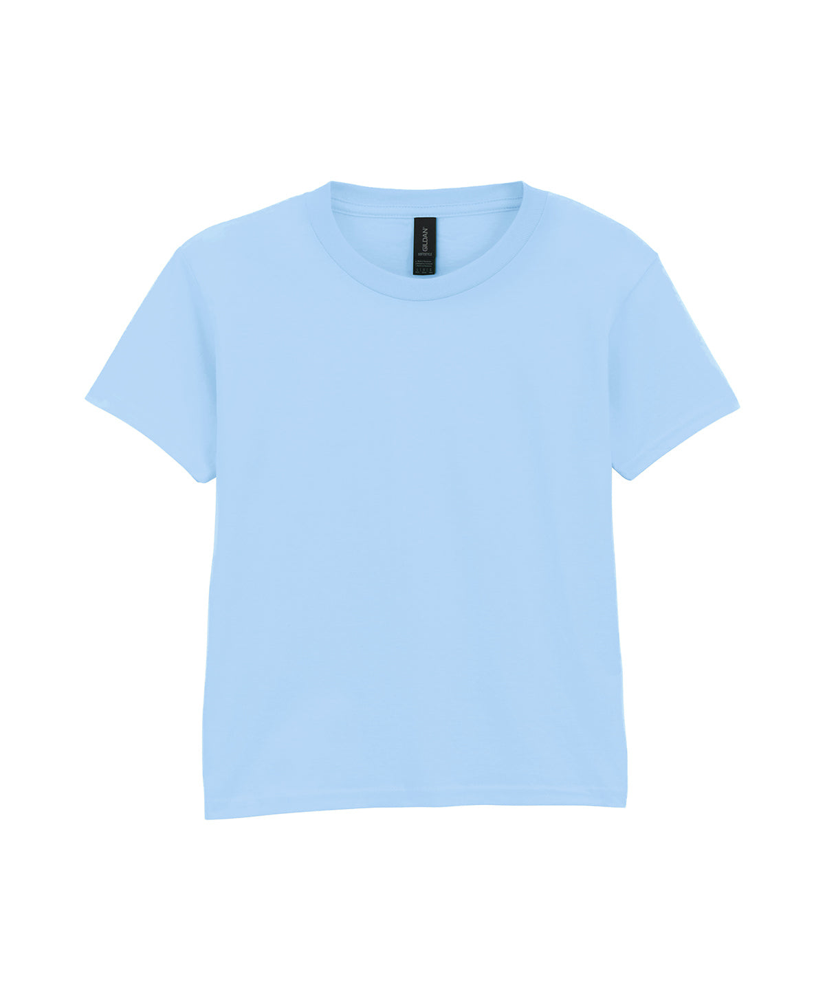 Gildan Softstyle youth ringspun t-shirt in Light Blue, front view