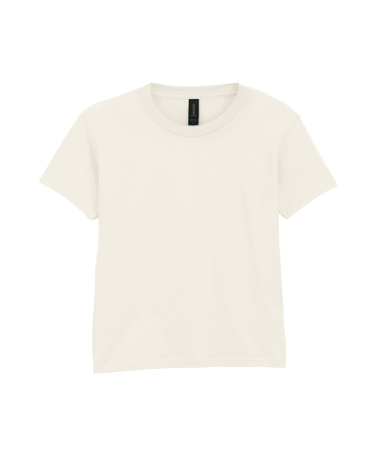 Gildan Softstyle youth ringspun t-shirt in Natural, front view