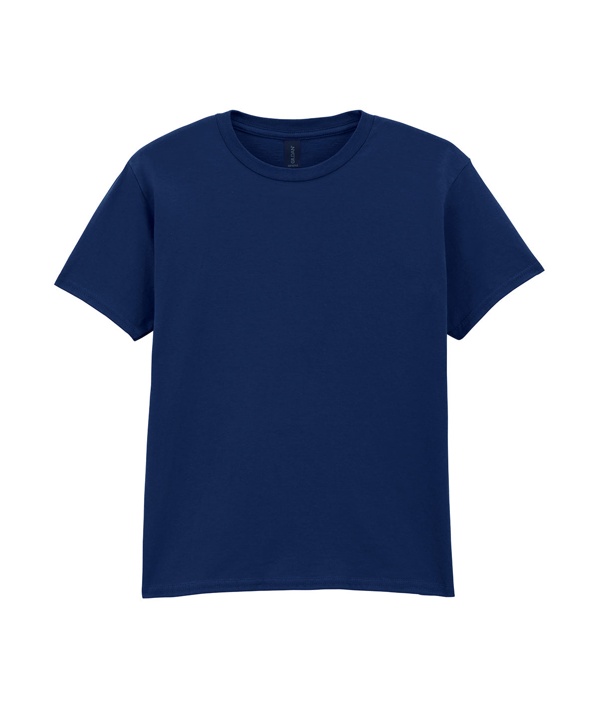 Gildan Softstyle youth ringspun t-shirt in Navy, front view