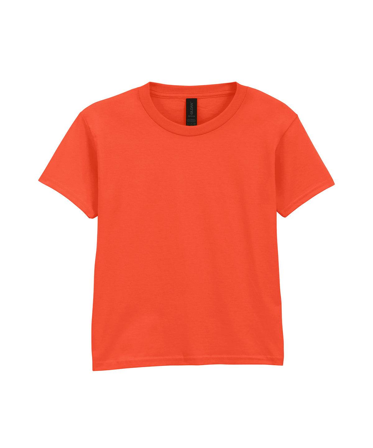 Gildan Softstyle youth ringspun t-shirt in Orange, front view