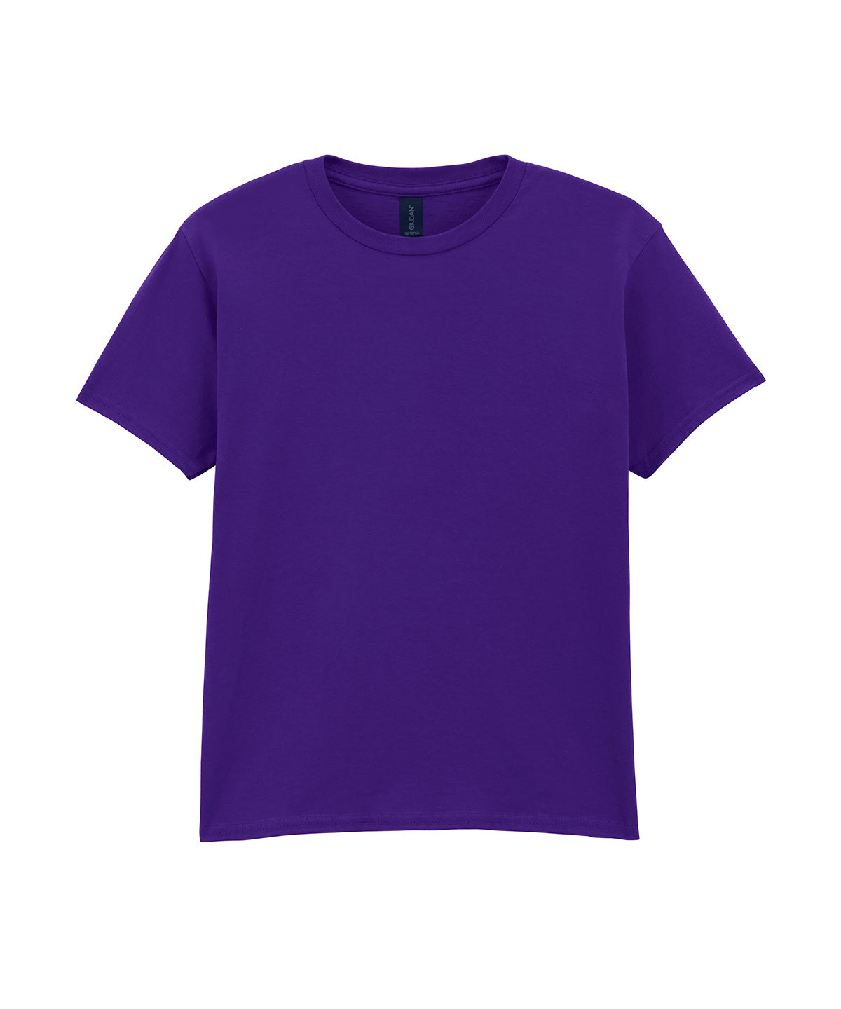 Gildan Softstyle youth ringspun t-shirt in Purple, front view