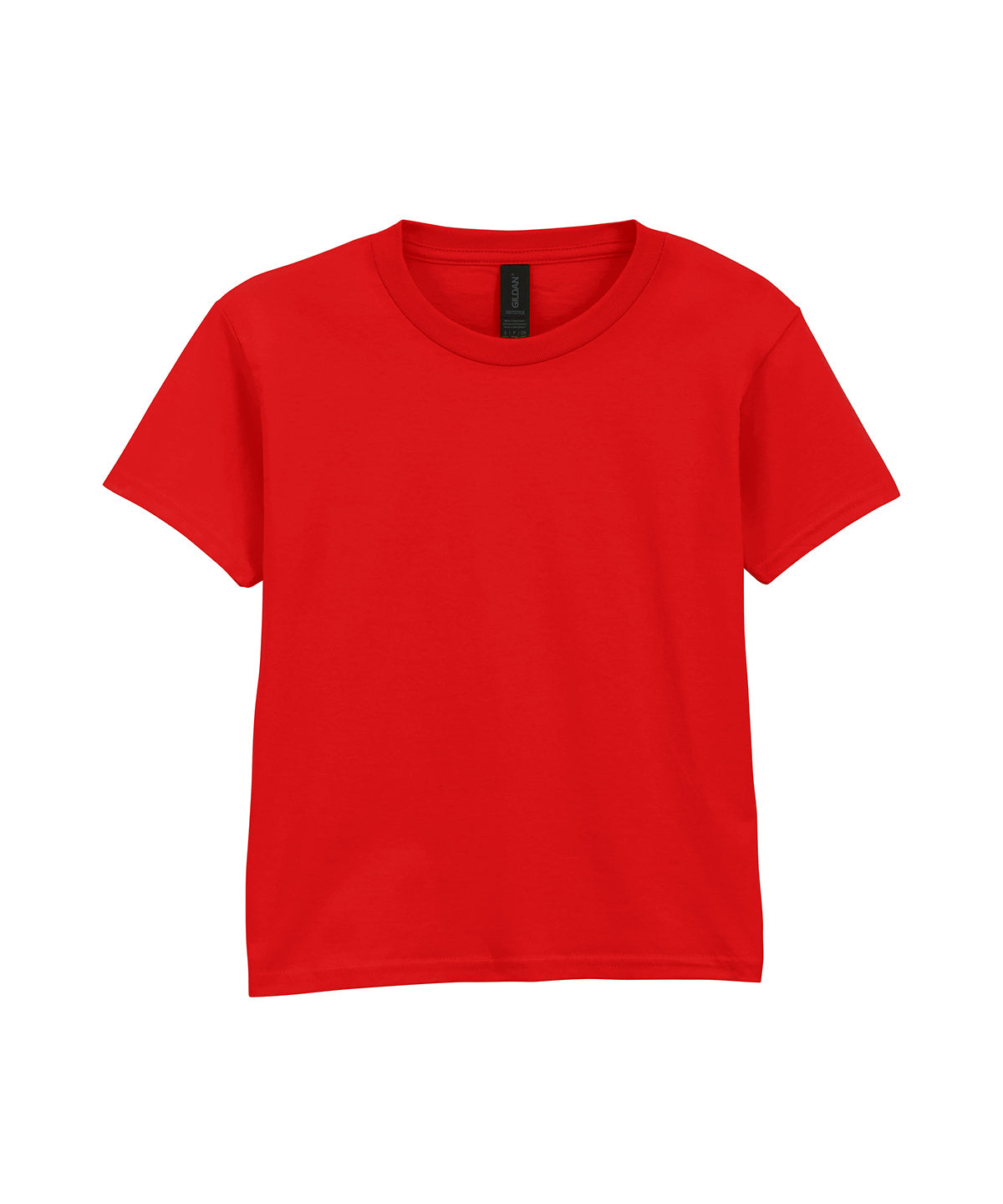 Gildan Softstyle youth ringspun t-shirt in Red, front view